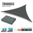 thumbnail image 2 of Sun Shade Sail Triangle Waterproof 6.5/10/12/16FT Outdoor Garden Patio Party Sunscreen Awing Triangle Canopy 98% UV Block with Free Rope, 2 of 7