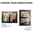 thumbnail image 4 of Stainless Steel Silver Wood Finish Collage Frame - Black Mat, Holds Two 5x7 Photos , UV Resistant, 4 of 8