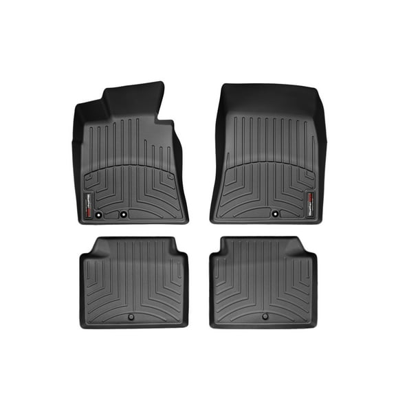 WeatherTech Custom Fit FloorLiners compatible with 2011-2014 Hyundai Genesis - 1st & 2nd Row (2-pc. Rear Liner), Black