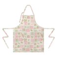 thumbnail image 2 of Pioneer Flower Floral Print Pattern Apron for Women and Men, Cotton Linen Waterproof with Pockets, Adjustable, 33x27 Inch for Kitchen, Gardening, BBQ, Salon, 2 of 6