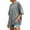 Grey, variant on Krdevn Women's Casual Loose Fit Patch Back Design Short Sleeve Round Neck T Shirt Comfortable Pure Color Blouse Top for Daily Wear,Women's Tops, Tees & Blouses,Size:S