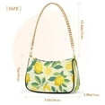 thumbnail image 3 of Ryvnso Lemon and Leaf Womens Chain Shoulder Bag Tote Handbags Clutch Hobo Purse with Zipper for Travel, 3 of 7
