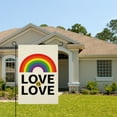 thumbnail image 2 of Love is Love Rainbow Pride Garden Flag Double Sided, LGBTQ Garden Flag Yard Flag for Outdoor Decoration 12x18 Inch, 2 of 5