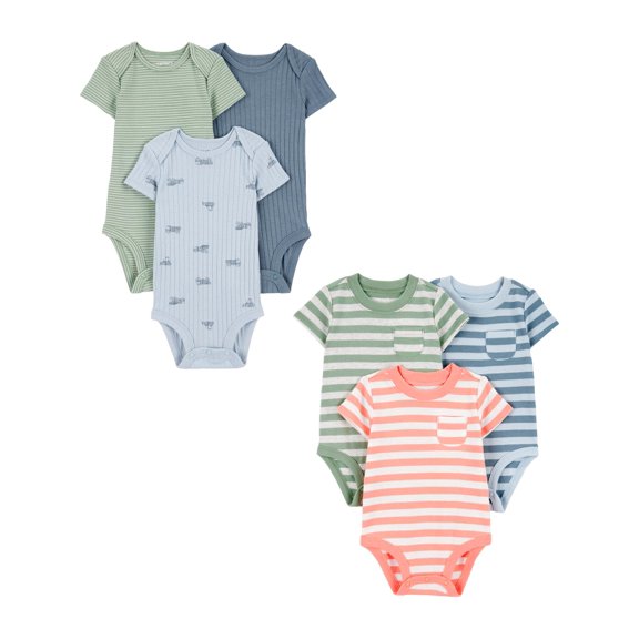 Carter's Child of Mine Baby Boy Bodysuits, 6-Piece, Sizes Preemie-18 Months