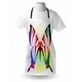 thumbnail image 3 of Swallowtail Butterfly Apron Butterfly with Rainbow Colors Fantasy Animal Artistic Dreamy Display, Unisex Kitchen Bib Apron with Adjustable Neck for Cooking Baking Gardening, Multicolor, by Ambesonne, 3 of 3