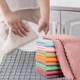 thumbnail image 2 of Efficient Microfiber Fish Scale Wipe Cloth Anti-grease Wiping Rag Super Absorbent Washing Dish Kitchen Cleaning Towel, 2 of 8