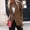 Brown, variant on Axiiglly Blazers for Women Long Sleeve Blazer Jackets Open Front Business Casual Outfits Solid Color Lapel Padded Shoulder Long Suit Jackets Loose Fit Button Work Office Suit Jacket