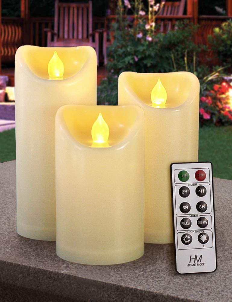 Gerson Remote Controlled 10 Piece LED Candles Christmas 3.9” 