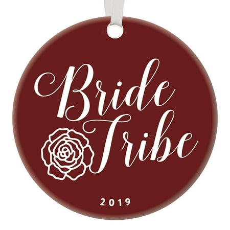 Christmas Bridesmaid Gifts Bridal Party Ornament Bride Tribe Bridesmaid Maid Honor Proposal 2019 Christmas Gift Box Idea Ask Sister Best Friends Rustic Floral Engagement Wedding Keepsake Favors 3