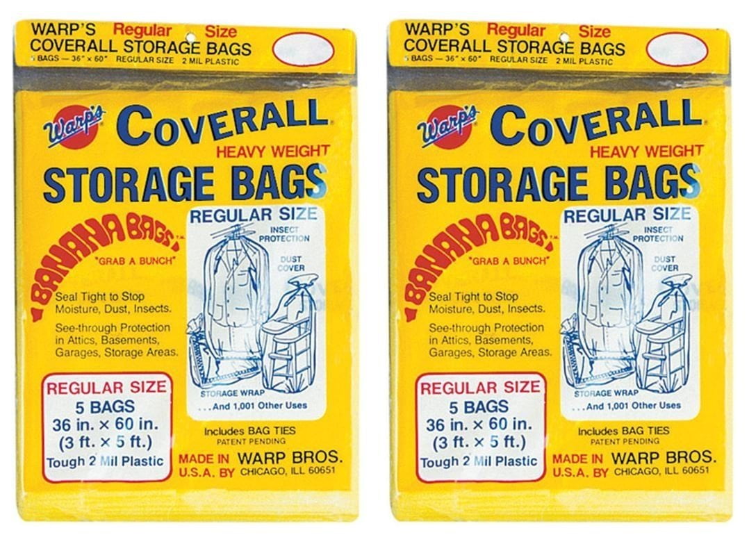 40" x 72" Storage Bag 2 Mil See Through Plastic 4 Pack CB-40 Warp 