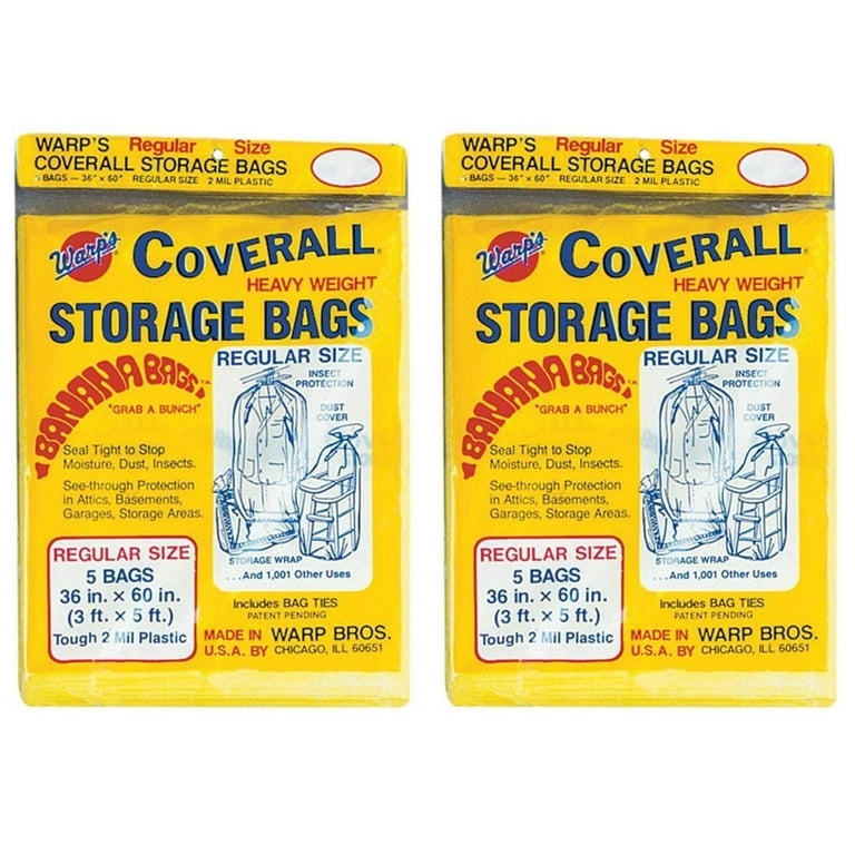 Warp Bros. Banana Bags Coverall Plastic Storage Bag - 45 x 96, 2 mil.