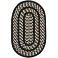 thumbnail image 2 of SAFAVIEH Braided Tanisha Bordered Reversible Area Rug, Ivory/Black, 3' x 5' Oval, 2 of 11