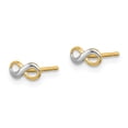 thumbnail image 2 of 14k w/Rhodium Madi K Infinity Post Earrings, 2 of 3