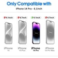 thumbnail image 3 of Protector de pantalla Ambison Matte Glass para iPhone 14 Pro de 6.1 pulgadas, 3 of 8