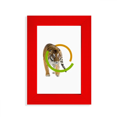 thumbnail image 1 of feline tiger  ferocious Picture Display Art Red Photo Frame, 1 of 4