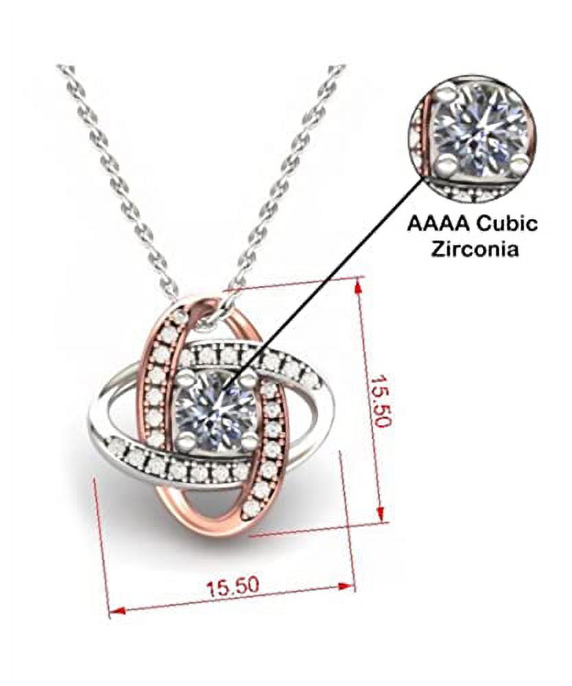 amangny New Fiancee Gifts, I'm not Saying I Love You Because You're My Other Half, but I do, Fiancee Love Knot Rose Gold Necklace from, Presents, Gift Giving, Christmas, Stocking Stuffers,