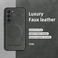 thumbnail image 3 of ELEHOLD PU Leather Case For Samsung Galaxy S23 Plus Slim Magnetic Shockproof Cover, [MagSafe Compatible], [Lens&Screen Protection], Drop protection Case - Gray, 3 of 11