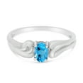 thumbnail image 6 of 14k White Gold Oval Blue Topaz Ring, 6 of 6