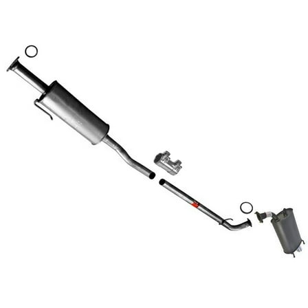 High-Performance Rear and Middle Retor & Muffler Kit for 2007-2011 for Toyota for Camry JAPAN BUILT, Kit Includes Clamp, Gasket, Muffler, Pipe, 184770 MPN