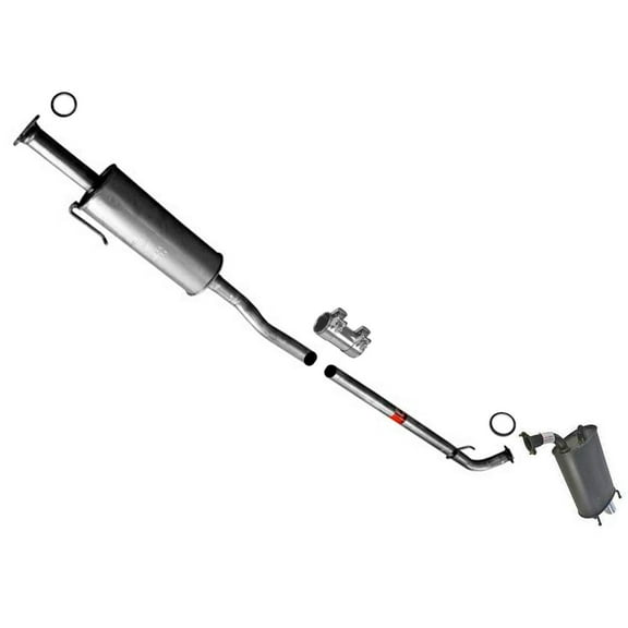 High-Performance Rear and Middle Retor & Muffler Kit for 2007-2011 for Toyota for Camry JAPAN BUILT, Kit Includes Clamp, Gasket, Muffler, Pipe, 184770 MPN