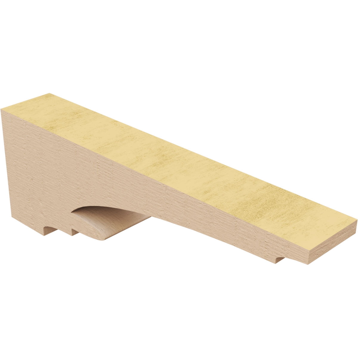 3"W x 18"D x 6"H Thin Diane Rough Cedar Woodgrain TimberThane Corbel, Primed Tan