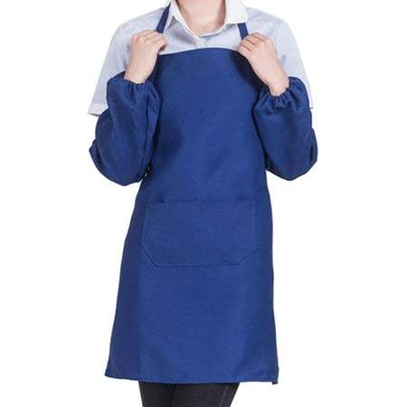 

Unisex Plain Cooking Catering Work Apron Tabard with Twin Double Pockets
