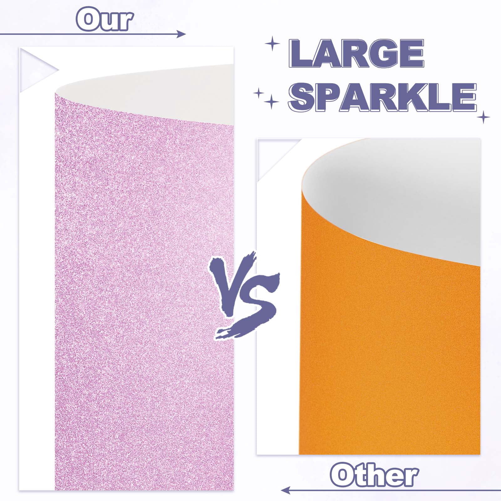 20Sheets Colorful Glitter Cardstock, 12x12In Glitter Paper Card Stock Shiny Scrapbook 250gsm Sparkly Paper Large Shimmer for Crafts Scrapbook DIY Art Wedding Party