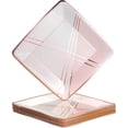 thumbnail image 1 of Abstract Design Disposable Dinner Plates (18 Pc) Heavy Duty Paper Plates 10”, Rose Gold Party Supplies for Baby Showers, Deco Collection Square Plates - Great for Birthdays, Weddings & Events, Pink, 1 of 2