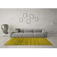 thumbnail image 3 of Ahgly Company Indoor Round Abstract Yellow Contemporary Area Rugs, 3' Round, 3 of 4