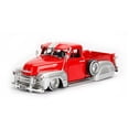thumbnail image 2 of Jada 97229 1951 Chevrolet Lowrider Pickup Truck Just Trucks 1 by 24 Diecast Model Car, Red & Silver, 2 of 4