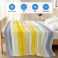 thumbnail image 4 of Yellow Grey Cooling Blanket,Lightweight Breathable Summer Throw Blanket with Double Sided Cold Effect,Vintage Farmhouse Abstract Oil Painting Picnic Blankets Bed Sheet for Hot Sleepers 30"x40", 4 of 8