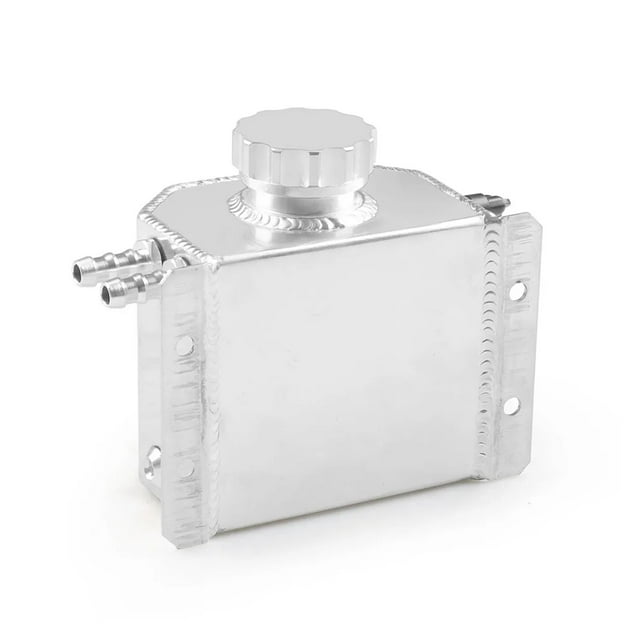 Réservoir de Récupération d'Huile Universel en Aluminium 1 L avec Valve de Vidange, Réservoir d'Huile, Réservoir de Carburant, Facile à Utiliser