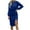 51#Blue, variant on Women's Winter Casual Solid Threaded Lantern Long Sleeve Knitted Slit Bag Hip Round Neck Dress Halter Dresses For Women Dress Crystal Mesh Dress