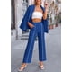 thumbnail image 3 of Traje PRETTYGARDEN XL Royal Blue Blazer Oversize y Pantalón de Pierna Ancha, 3 of 8