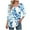 Light Blue, variant on SHE IS Womens 3/4 Sleeve Tops, Plus Shirts for Women Plus Size Fashion Tops for Women Trendy White Blouse for Women Long Sleeve Tunic Tops for Women Loose Fit Dressy