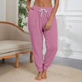 thumbnail image 6 of SRZYMJ Casual Corduroy Jogger Pants for Women Loose Elastic Waist Stretch Comfy Business Lounge Trousers with Pockets, 6 of 7