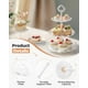 thumbnail image 2 of Kootek Soporte para cupcakes y postres de 3 niveles, juego de 10 piezas, blanco, 2 of 7