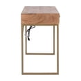thumbnail image 5 of Casartis Living Mid-Century Wood and Metal Writing Desk in Brown/Gold, 5 of 5