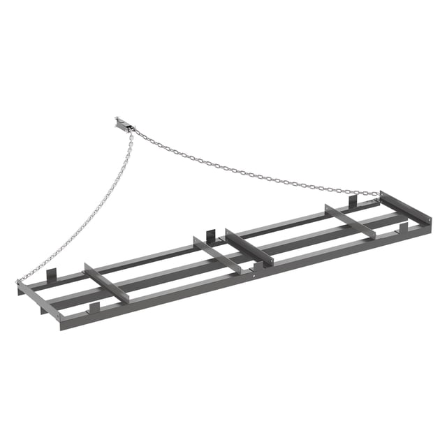 BeesClover Herse de Traction pour Allée, Niveleuse d'Entrée, Râteau Motorisé Robuste, Traction d'Entrée pour Gravier avec Chaîne de 6 Pi, Râteau de Remorquage derrière la Pelouse pour VTT, UTV, Tracteur, Tondeuse, Niveleur de Terrain pour Gravier, Sable