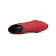 thumbnail image 4 of BLISSFUL STEP Women's Round Toe Block High Heel Ankle Chelsea Boots Red 7.5, 4 of 6