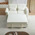 thumbnail image 4 of Modern Convertible Loveseat Sleeper Sofa with Adjustable Backrest & Pull-Out Twin Bed - 2-Seater Space-Saving Design for Small Apartments, Includes Lumbar Support Pillows & Easy Assembly, 4 of 9