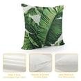 thumbnail image 4 of Nawypu Tropical Palm Leaves Throw Pillow Covers Summer Green Banana Leaf Pillow Covers Modern Outdoor Tropical Pillowcase Square Cushion Cover for Bedroom Sofa Couch Home Decor, 4 of 5
