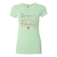 thumbnail image 2 of Positivity saying Pop Culture Womens Slim Fit Junior Tee, Mint, Small, 2 of 3