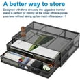 thumbnail image 4 of Marbrasse Monitor Stand with Drawer, Monitor Riser Mesh Metal, Monitor Stand with Storage, Desktop Computer Stand for PC, Laptop, Printer, 4 of 9