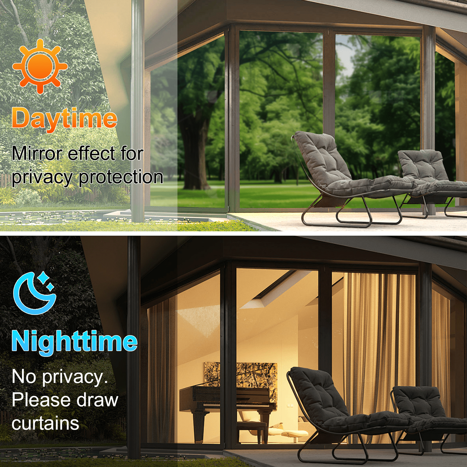 Livelynine Reddish Brown Static Cling Window Film - Privacy & UV Protection - No Adhesive, Easy Install - Decorative Frosted Glass Film for Home Office Bathroom (15.8"x78.7")