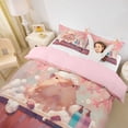 thumbnail image 3 of Erosebridal Cute Capybara Kid Twin Bedding, Blossoms Floral Duvet Cover Set, Pink Reversible, 2 Pieces, No Comforter, 3 of 5