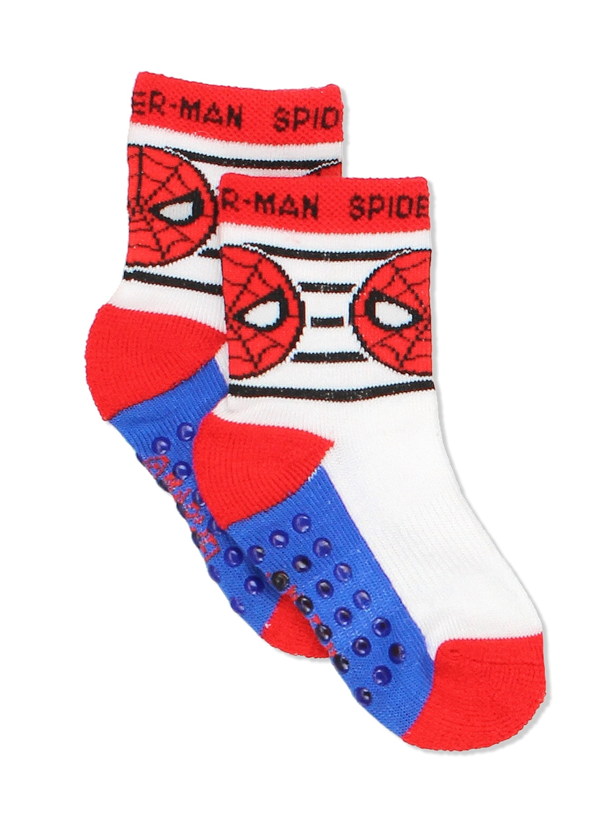 Super Hero Adventures Spider-Man Boys 6 pack Socks with Grippers SPN203