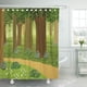 thumbnail image 1 of Cortina de Ducha ABPHQTO Árbol Verde Bosque Marrón 150x180 cm, 1 of 1