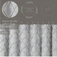 thumbnail image 6 of VHC Brands Frayed Lattice Shower Curtain, Creme & Black, 72x73, 6 of 11