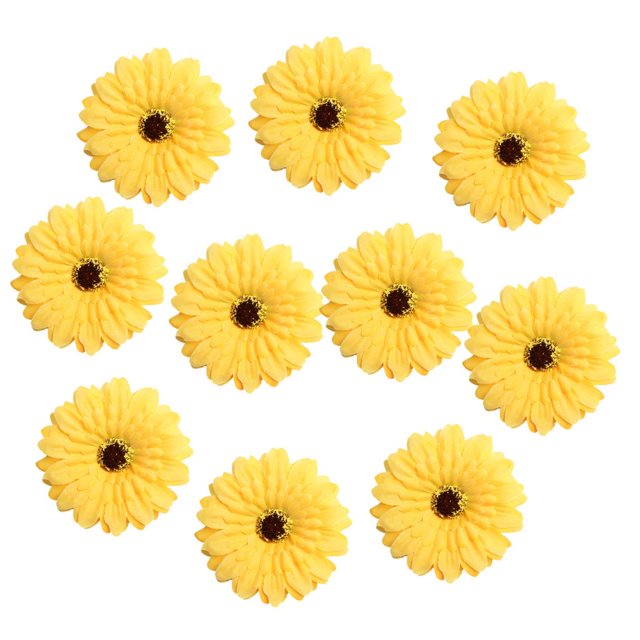 10 Piezas Plantas Artificiales Soledad para Decoración Del Jardín Fiesta Hogar Boda Amarillo